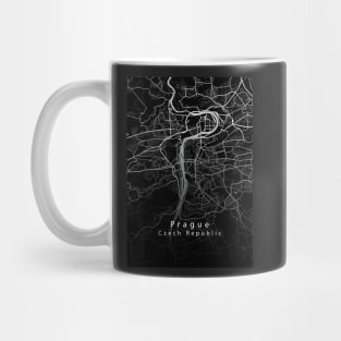 Prague Czech Republic City Map dark Mug